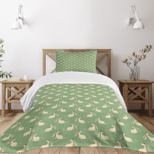 Childish Theme Hare Long Ear Bedspread Set