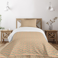 Pastel Colorful Leaves Bedspread Set