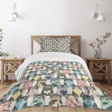 Hipster Playful Glass Bedspread Set