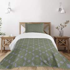 Stripped Floral Art Bedspread Set