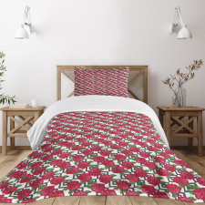 Flowers on Nested Squares Bedspread Set