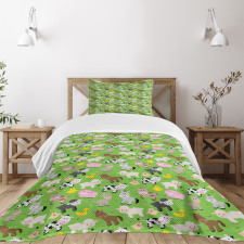 Creatures Cartoon Bedspread Set