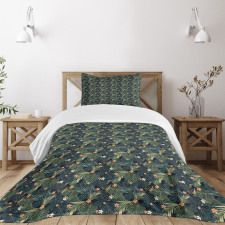 Exotic Summer Foliage Flora Bedspread Set