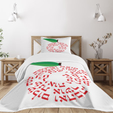 Shana Tova Apple with Wishes Bedspread Set