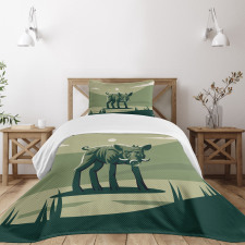 Abstract Wild Boar Pig Bedspread Set