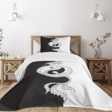 Dragon with Yin Yang Bedspread Set