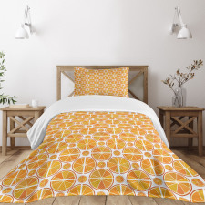 Citrus Fruit Slices Bedspread Set