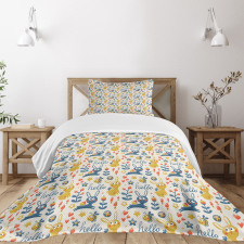 Bunny and Bee Hello Bedspread Set