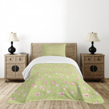 Chicken and Rooster Bedspread Set