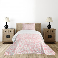 Floral Hexagon Lace Grids Bedspread Set