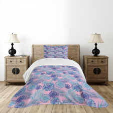 Hawaiian Party Botanical Art Bedspread Set