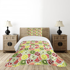 Modern Organic Food Rounds Bedspread Set