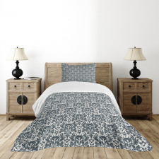 Skull in Flora Bedspread Set