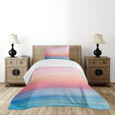 Ombre Sunset Calm Ocean View Bedspread Set