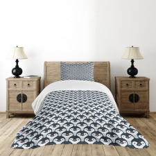 Baby Birds Face Pattern Bedspread Set