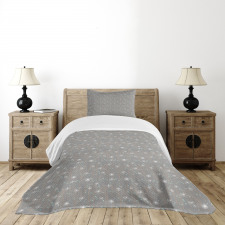 Dots Lines and Dandelions Bedspread Set