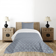 Oriental Geometric Floral Bedspread Set