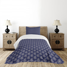 Oriental Floral Damask Art Bedspread Set