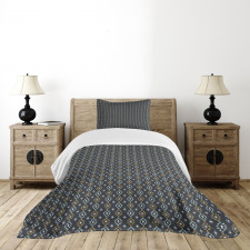 Tribal Rhomb and Triangle Bedspread Set