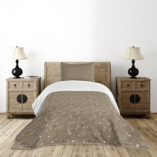 Irregular Stars and Dots Bedspread Set