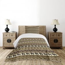 Africa Theme Stripes Animals Bedspread Set