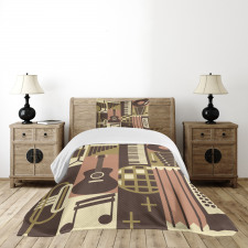 Vintage Instruments Doodle Bedspread Set