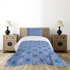 Mandala Motifs with Leaves Bedspread Set