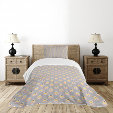 Abstract Geometric Flower Bedspread Set