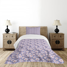 Exotic Flower Petals and Buds Bedspread Set