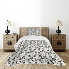 Roses and Butterflies Art Bedspread Set