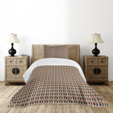 Squares and Trapezoids Bedspread Set