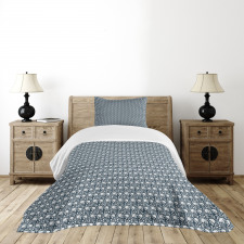 Heart Swirl Floral Branches Bedspread Set