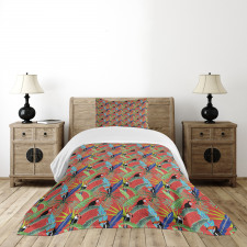 Tropical Birds Rainforest Bedspread Set