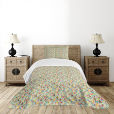 Colorful Triangles Consist Bedspread Set