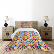 Vivid Spiral Funny Curls Bedspread Set