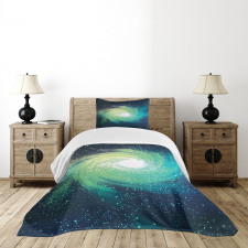 Outer Space Theme Stardust Bedspread Set