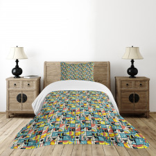 Completing Squares Design Bedspread Set