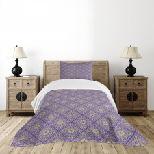 Motif Vibrant Tones Bedspread Set