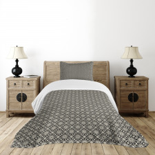 Classic Geometric Floral Bedspread Set