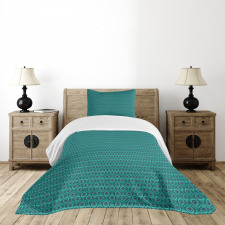 Peacock Feather Abstract Bedspread Set