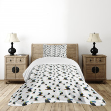 Tropical Toucan Bird Art Bedspread Set