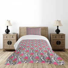 Doodle Puppy Bedspread Set