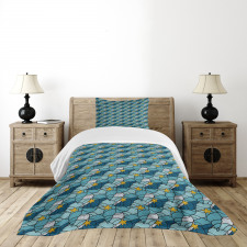 Starfish and Shells Bedspread Set