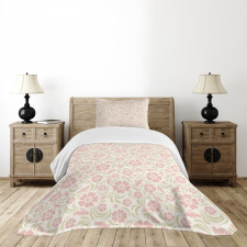 Old Fashioned Floral Bedspread Set
