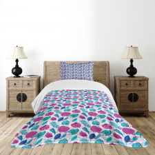 Tropic Leaves Rounds Bedspread Set