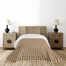 Modern Geometric Art Grid Bedspread Set