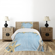 Maritime Beach Shell Bedspread Set