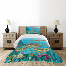 Sealife Turtles Aquatic Bedspread Set