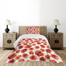 Poppies Garden Floral Bedspread Set