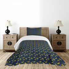 Simple Stars Crescents Bedspread Set